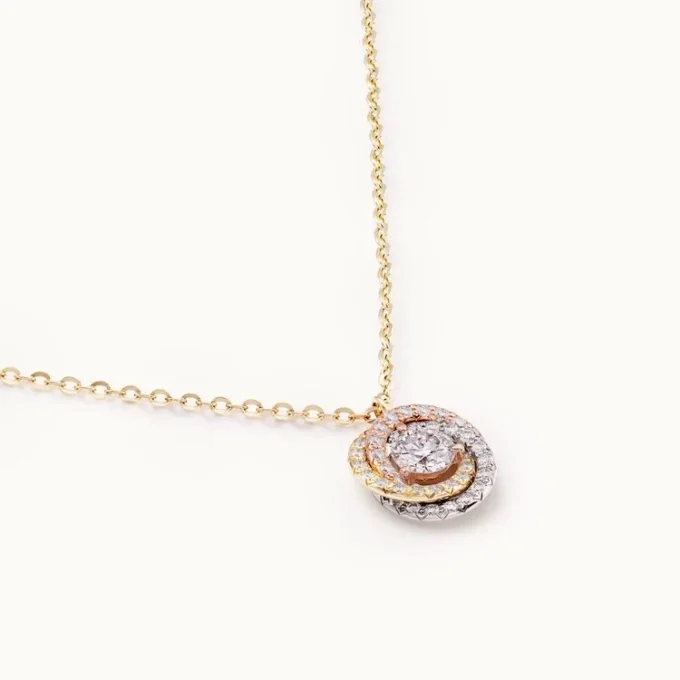 Trinity-vedhæng, 1 diamant, pavé Trinity-vedhæng, 1 diamant, pavé