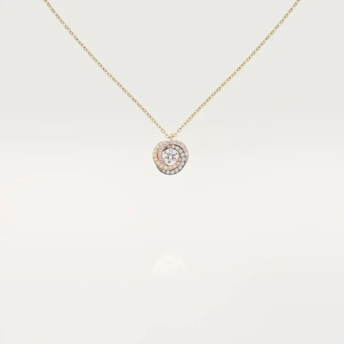 Trinity-vedhæng, 1 diamant, pavé Trinity-vedhæng, 1 diamant, pavé