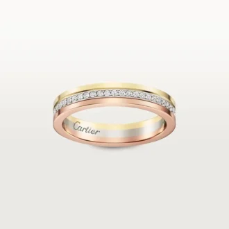 Trinity vielsesring – hvidguld, gult guld, rosa guld, diamanter – Cartier