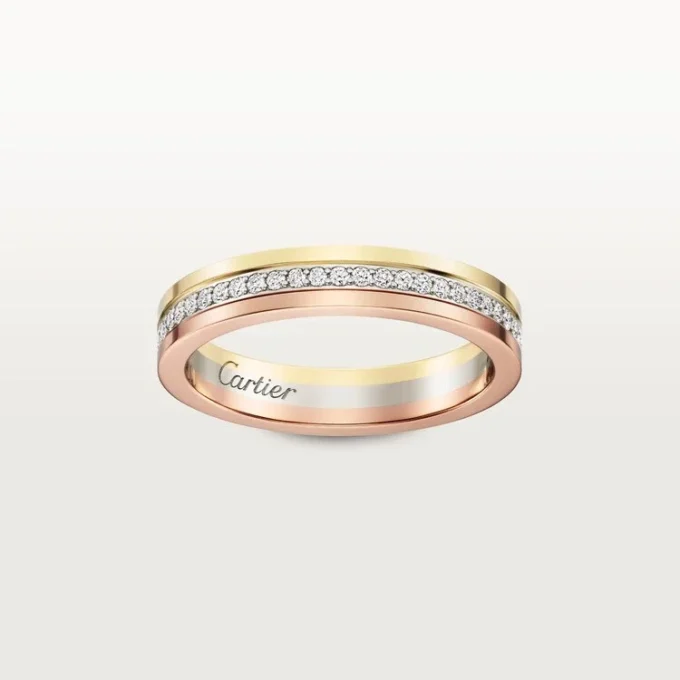 Trinity vielsesring – hvidguld, gult guld, rosa guld, diamanter – Cartier Trinity vielsesring – hvidguld, gult guld, rosa guld, diamanter – Cartier