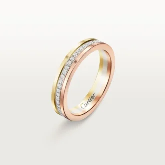 Trinity vielsesring – hvidguld, gult guld, rosa guld, diamanter – Cartier