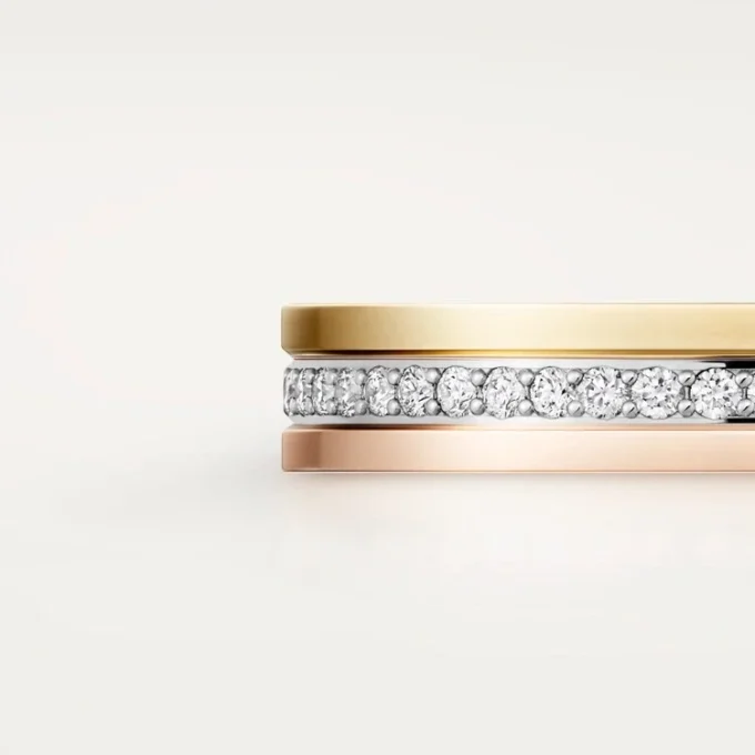 Trinity vielsesring – hvidguld, gult guld, rosa guld, diamanter – Cartier Trinity vielsesring – hvidguld, gult guld, rosa guld, diamanter – Cartier