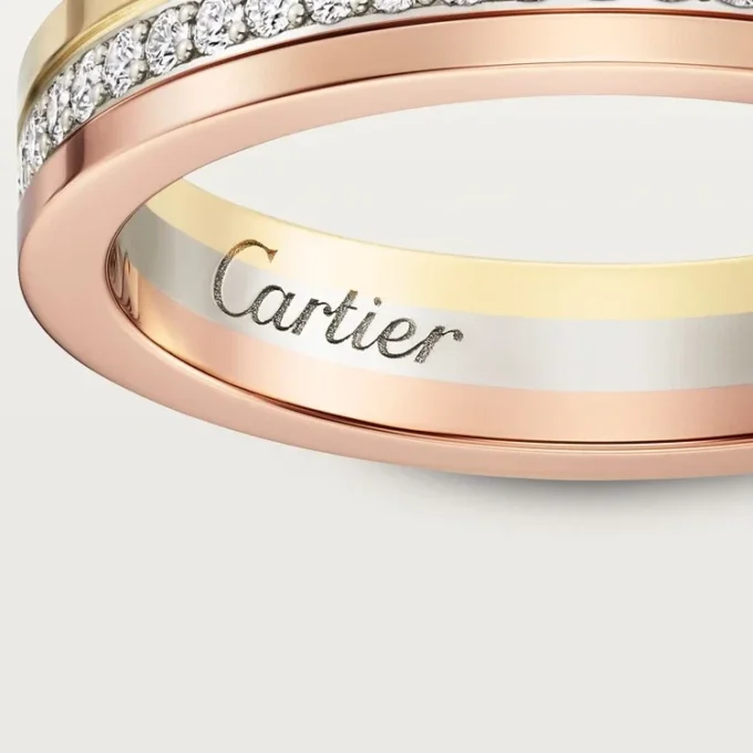 Trinity vielsesring – hvidguld, gult guld, rosa guld, diamanter – Cartier Trinity vielsesring – hvidguld, gult guld, rosa guld, diamanter – Cartier