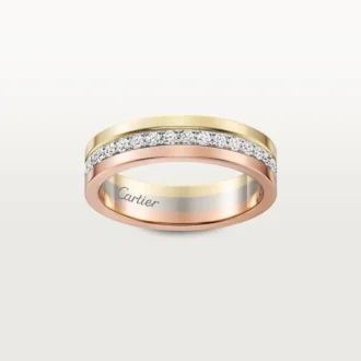 Vendome Louis Cartier vielsesring, 4,8 mm bred, pavé Vendome Louis Cartier vielsesring, 4,8 mm bred, pavé